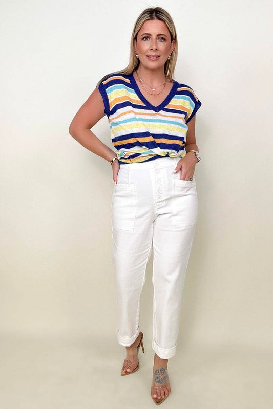 SKIES ARE BLUE Washed Utility Denim Pants