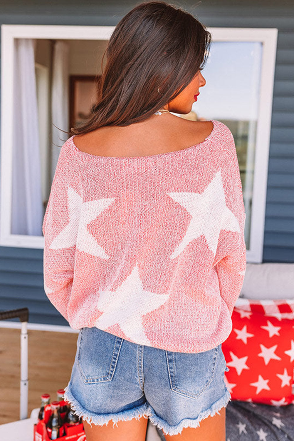 Big Star Spangled Casual Knit Sweater