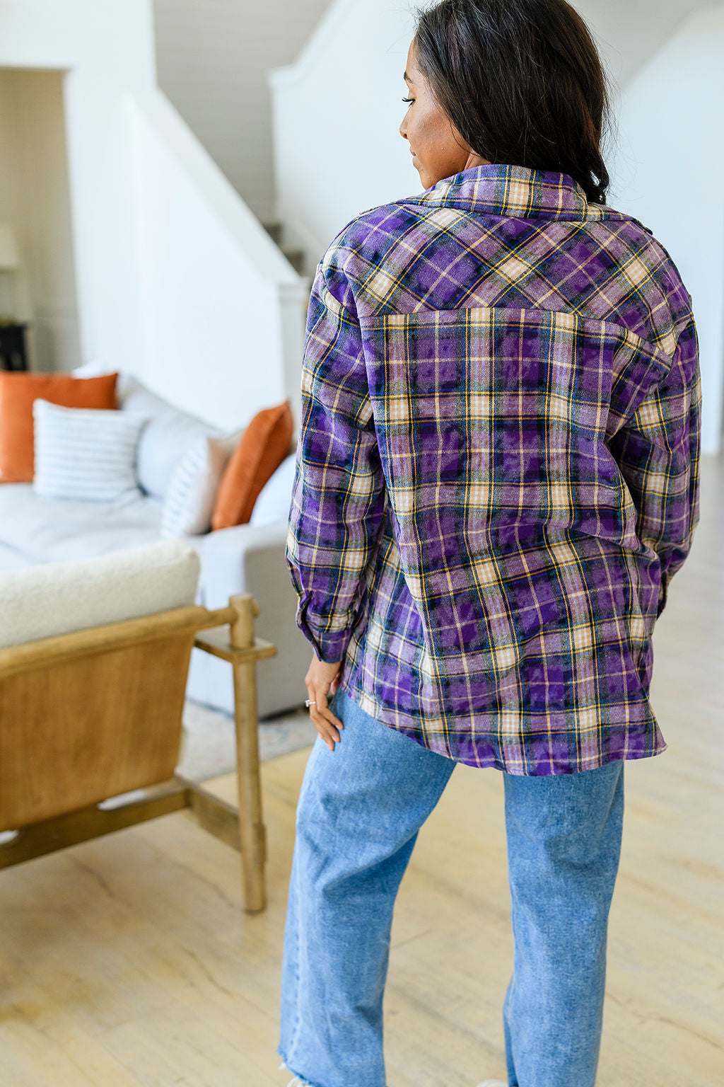 3 Color New Bleach Flannel Shirt