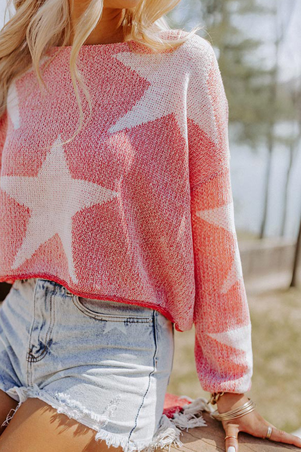 Big Star Spangled Casual Knit Sweater