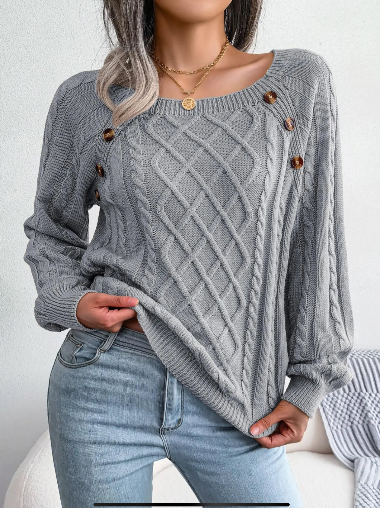 Women’s Solid Textured Raglan Sweater