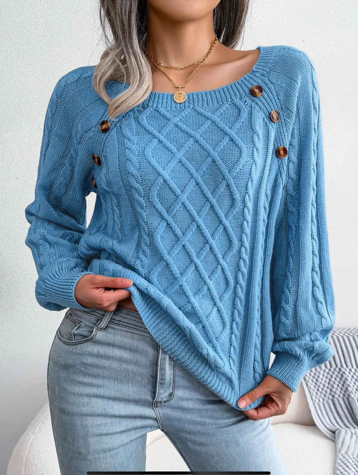 Women’s Solid Textured Raglan Sweater