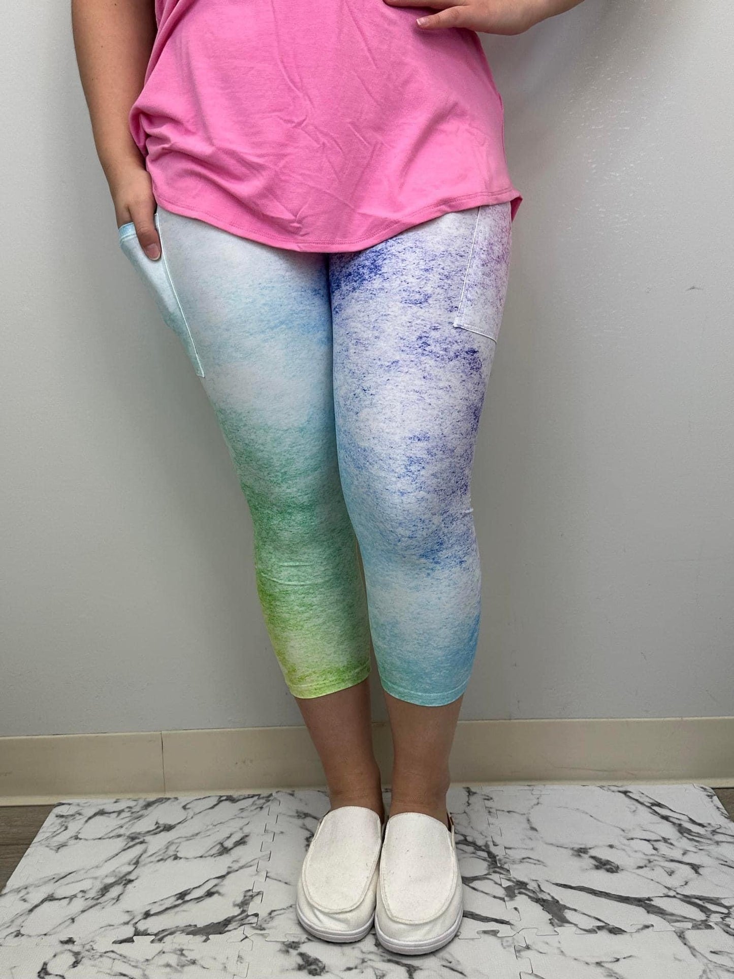 Pastel Rainbow Capri w/ Pockets