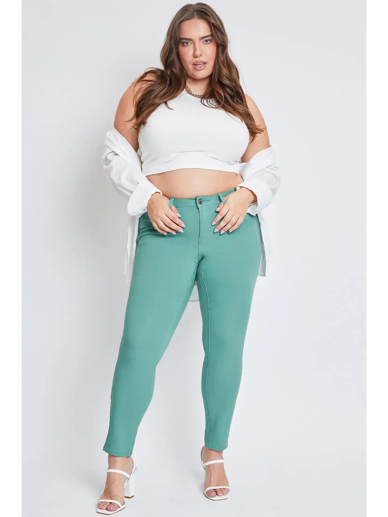 Hyperstretch Skinny Jean Sea Green