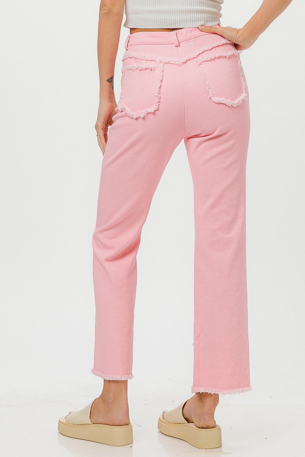 BiBi Washed Pearl Embellished Pants