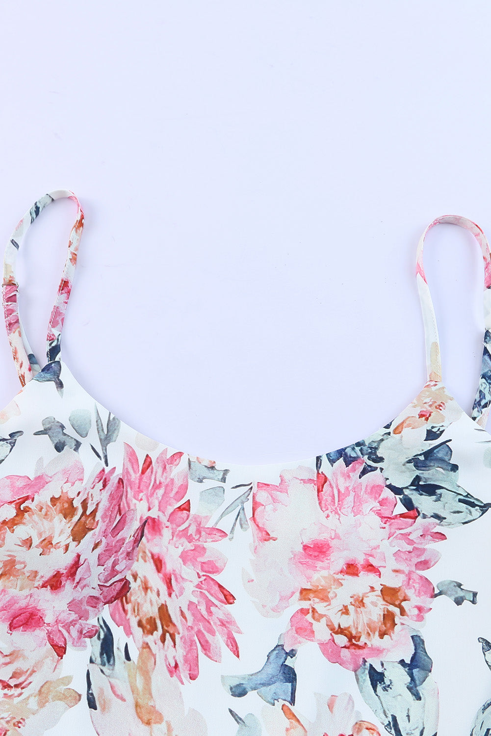 Floral Spaghetti Straps Wide Leg Jumpsuit