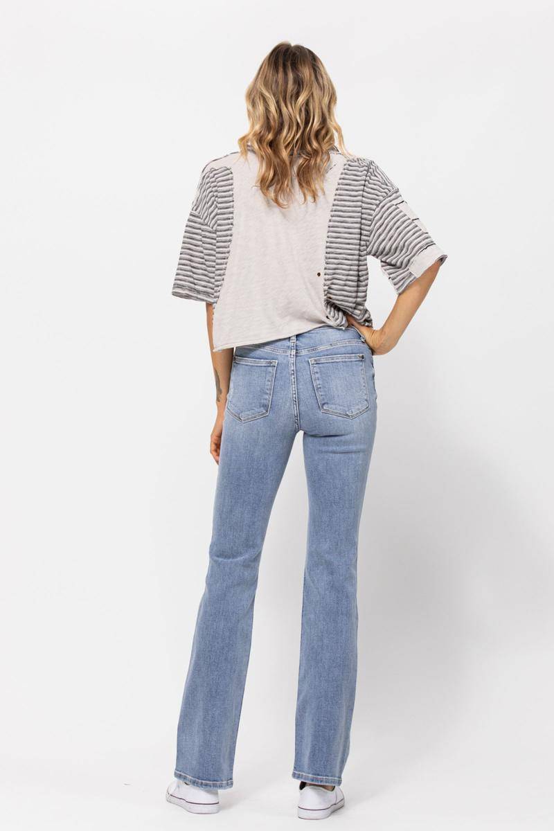 Judy Blue Mid-Rise Non Distressed Bootcut Jeans