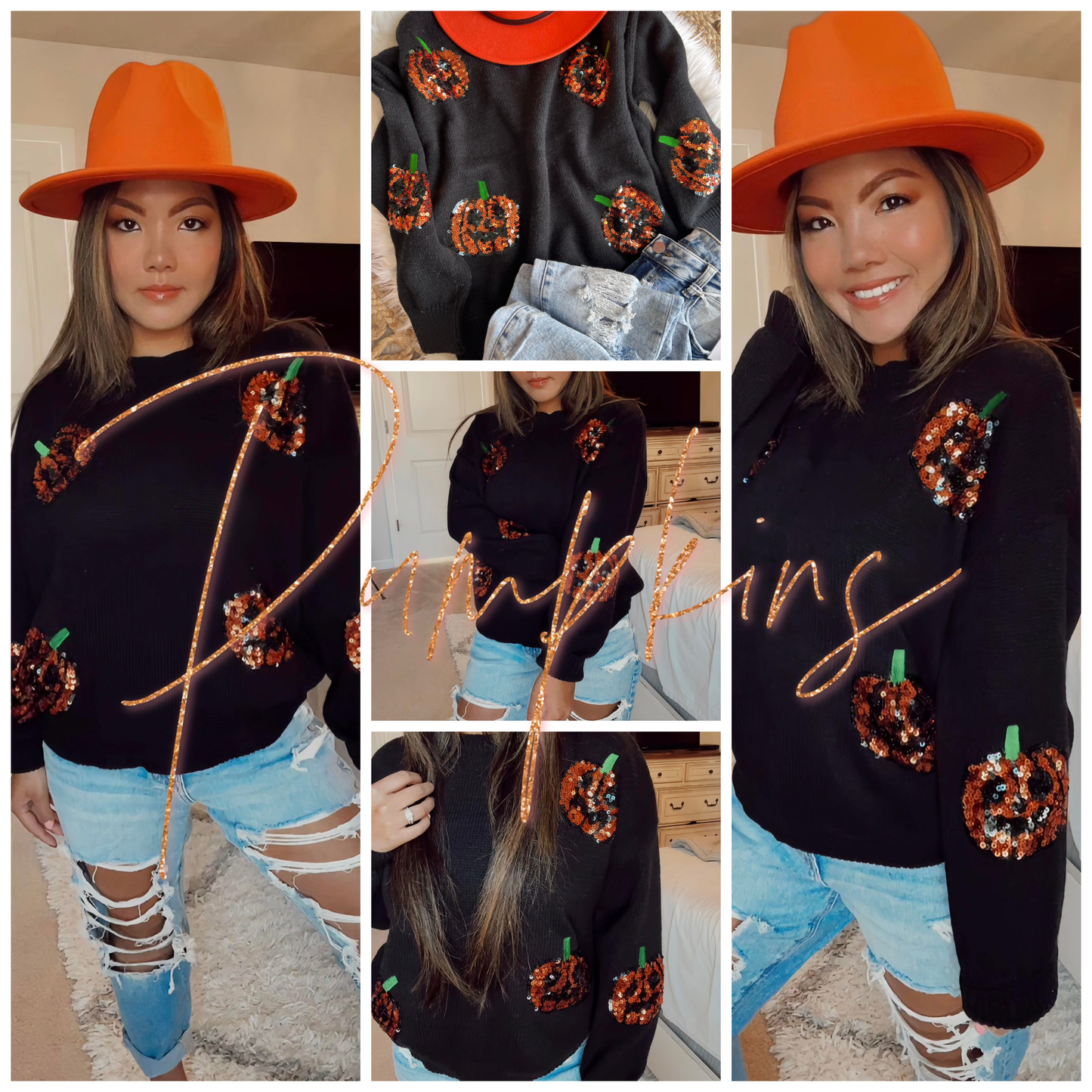 JadyK - Sequin Pumpkins Sweater