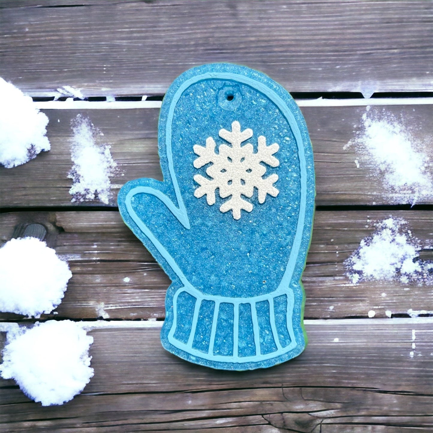 Winter Mitten in Blue Freshie