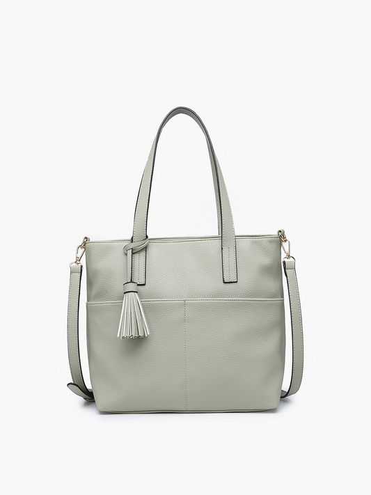 Jen & Co. - M2341 Cassandra Double Pocket Tote w/ Shoulder Strap