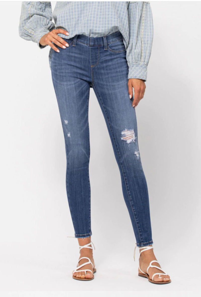 Judy Blue Distressed Skinny Jeggings