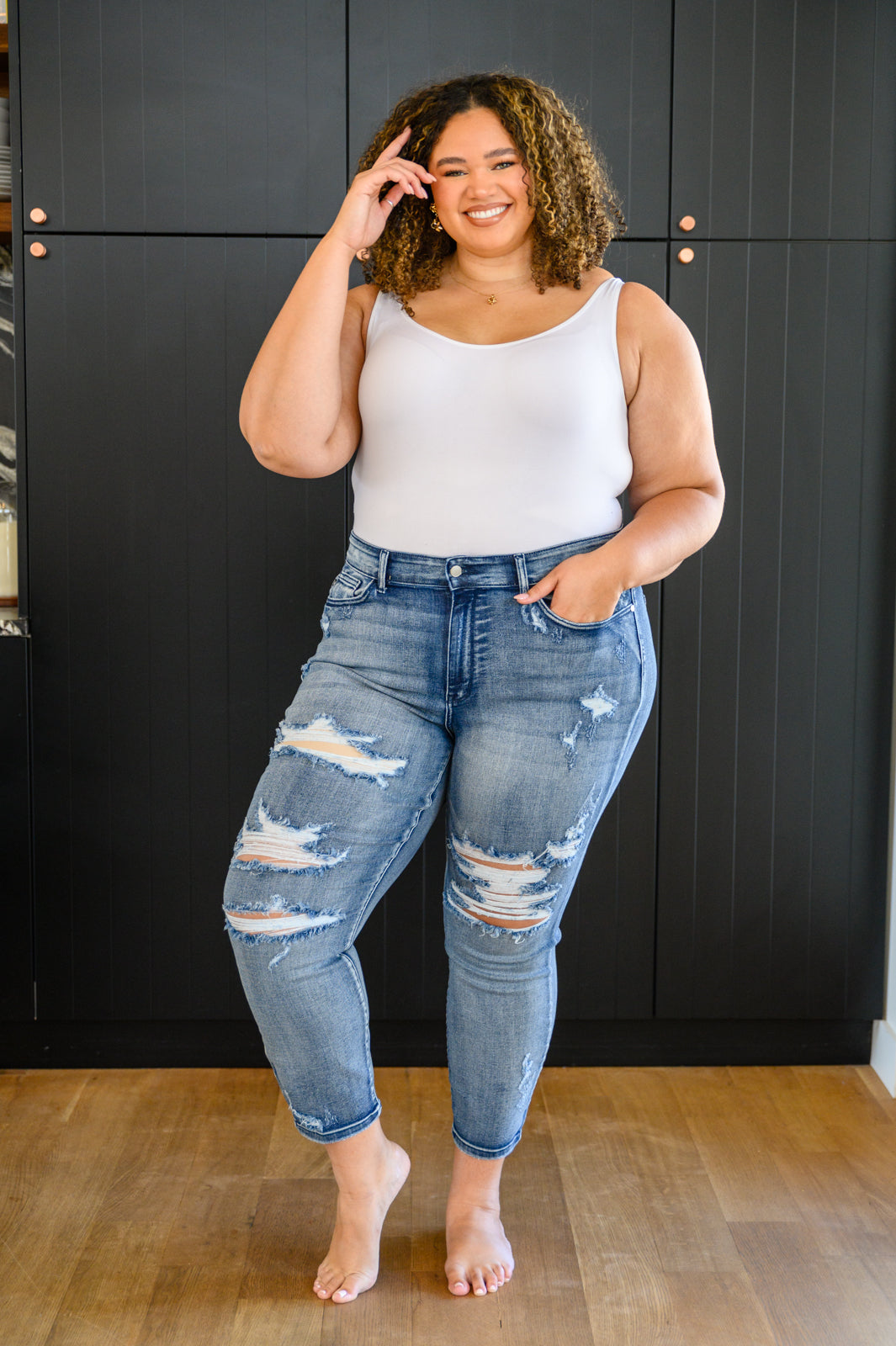 Mary Lou Hi-Rise Destroyed Boyfriend Jeans