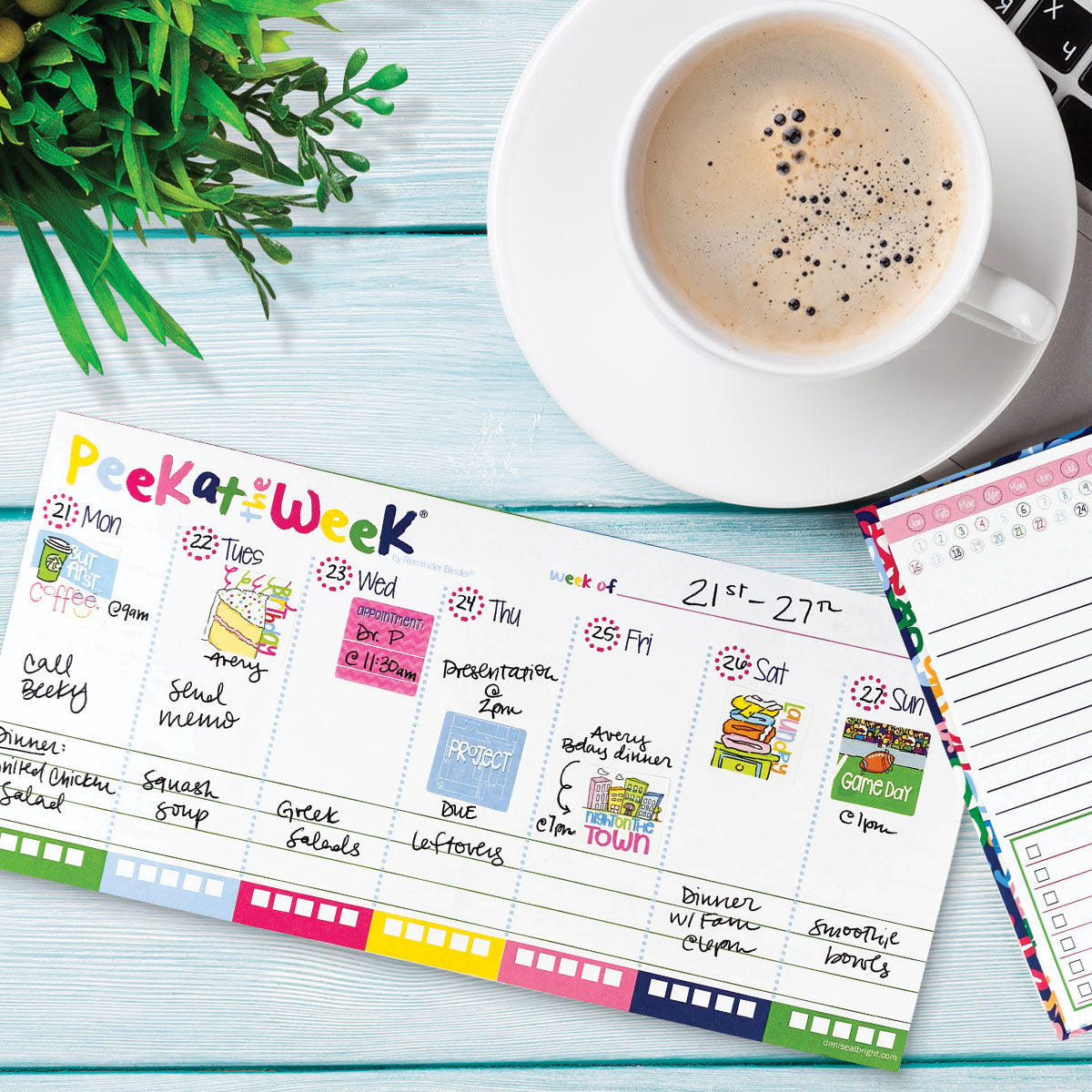 NEW! Perfect Planner Bundle | 2024-25 Reminder Binder® Planner | [2] Planner Pads, Pocket Notebook & Mini Desktop Calendar