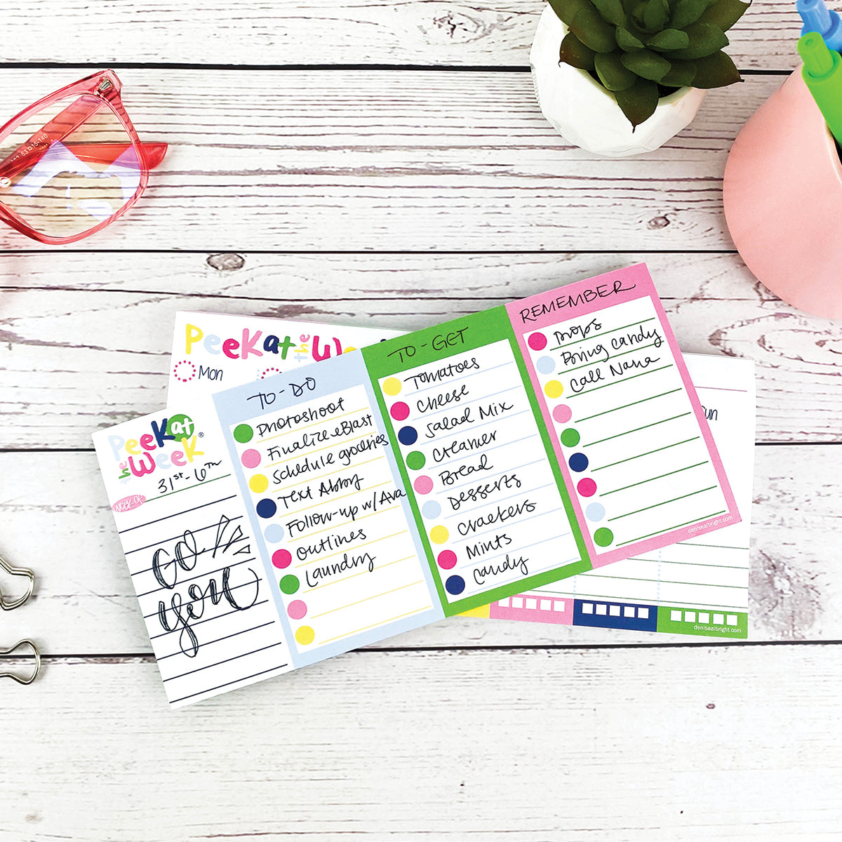 NEW! Perfect Planner Bundle | 2024-25 Reminder Binder® Planner | [2] Planner Pads, Pocket Notebook & Mini Desktop Calendar