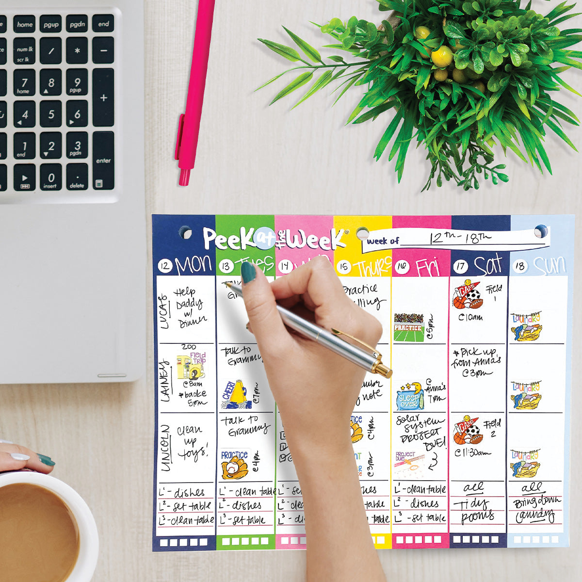 NEW! Perfect Planner Bundle | 2024-25 Reminder Binder® Planner | [2] Planner Pads, Pocket Notebook & Mini Desktop Calendar