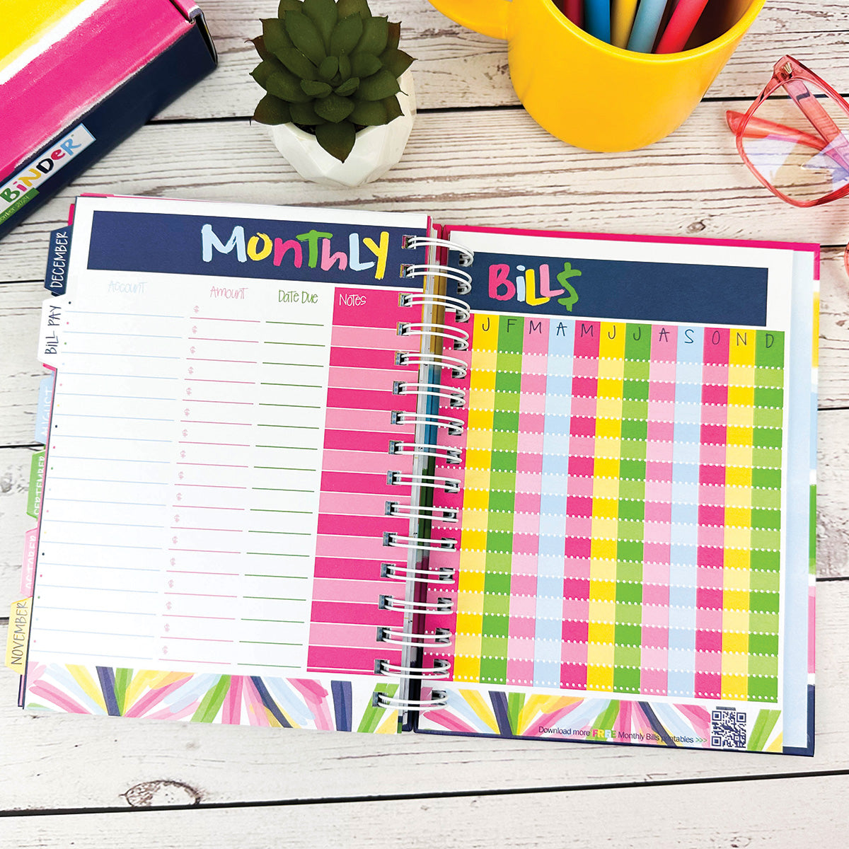 NEW! Perfect Planner Bundle | 2024-25 Reminder Binder® Planner | [2] Planner Pads, Pocket Notebook & Mini Desktop Calendar
