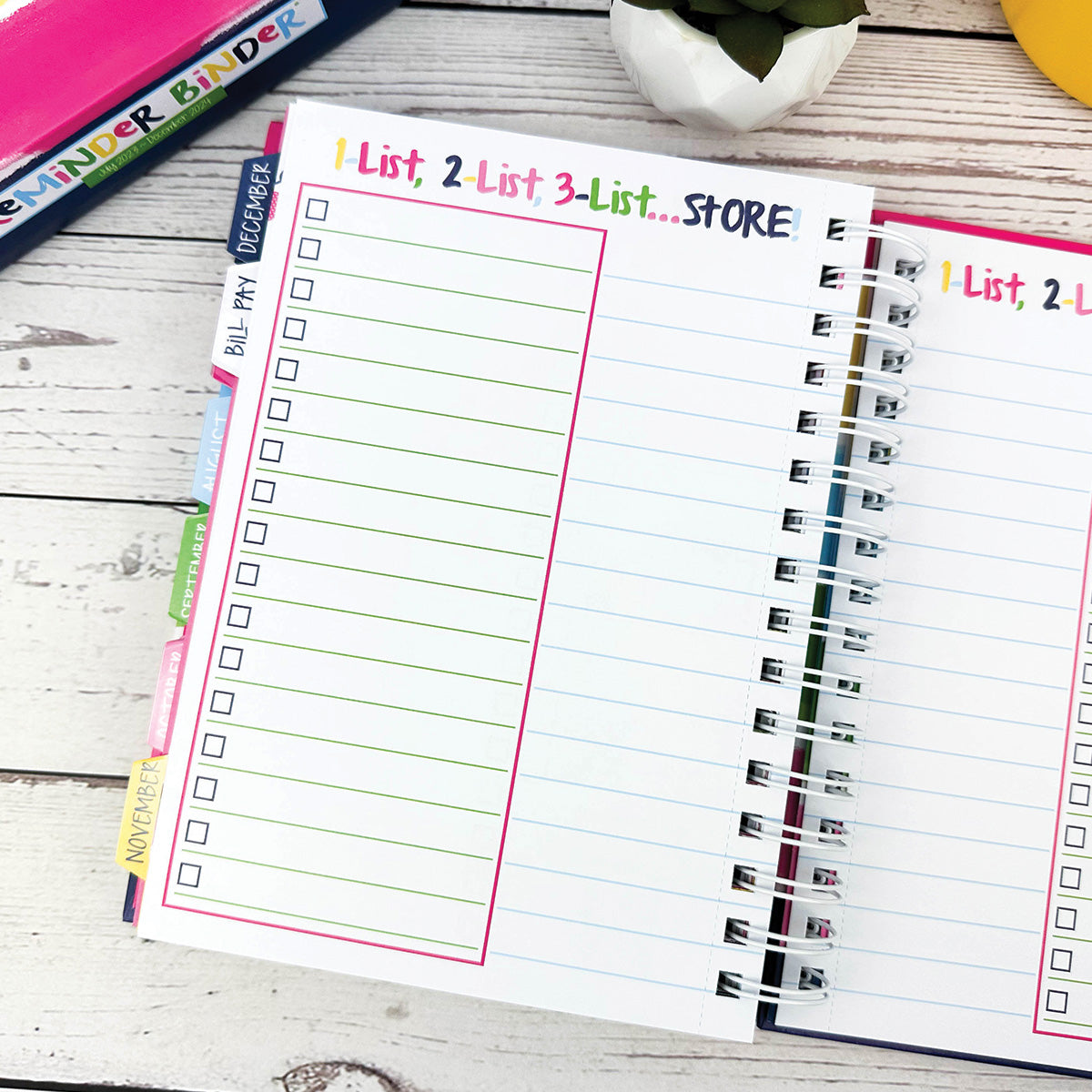 NEW! Perfect Planner Bundle | 2024-25 Reminder Binder® Planner | [2] Planner Pads, Pocket Notebook & Mini Desktop Calendar