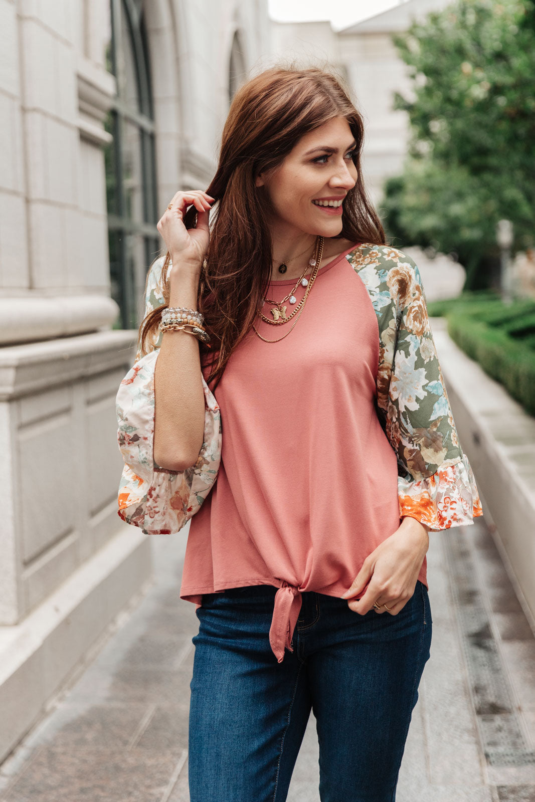 Wear Your Floral On Your Sleeves Top