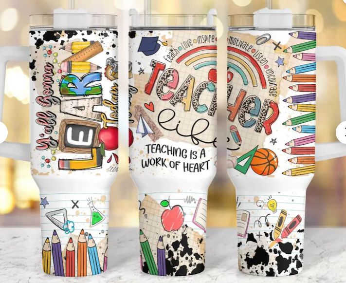 Teacher Gift, 40 oz tumbler, Teacher Tumbler