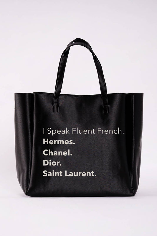 LA Trading Co - NEVER FULL TOTE - Fluent French (Black)