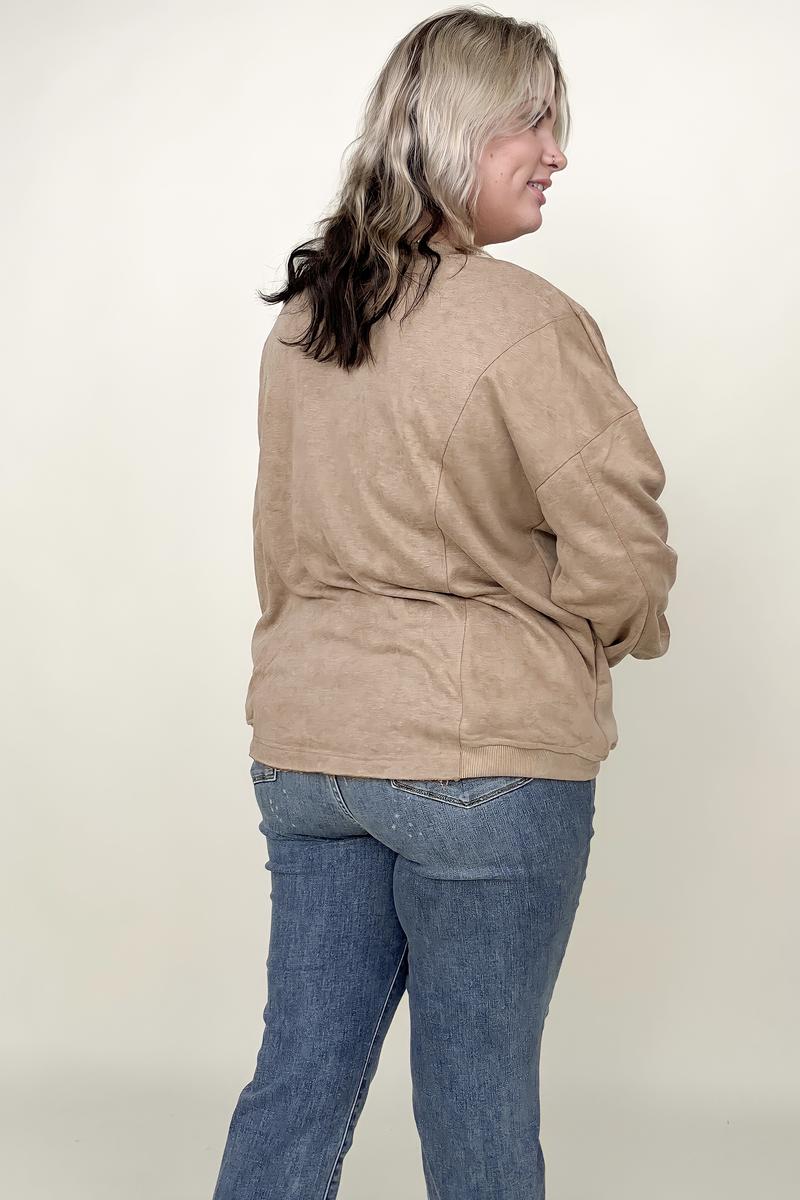Twist Detail Reversible Oversized Sweatshirt With Pockets