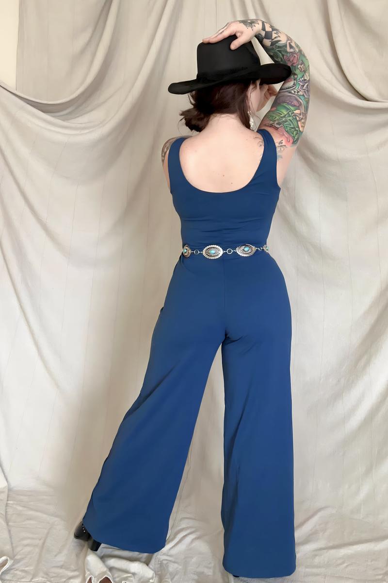 FawnFit Wide Leg Sleeveless Jumpsuit With Built-In Bra