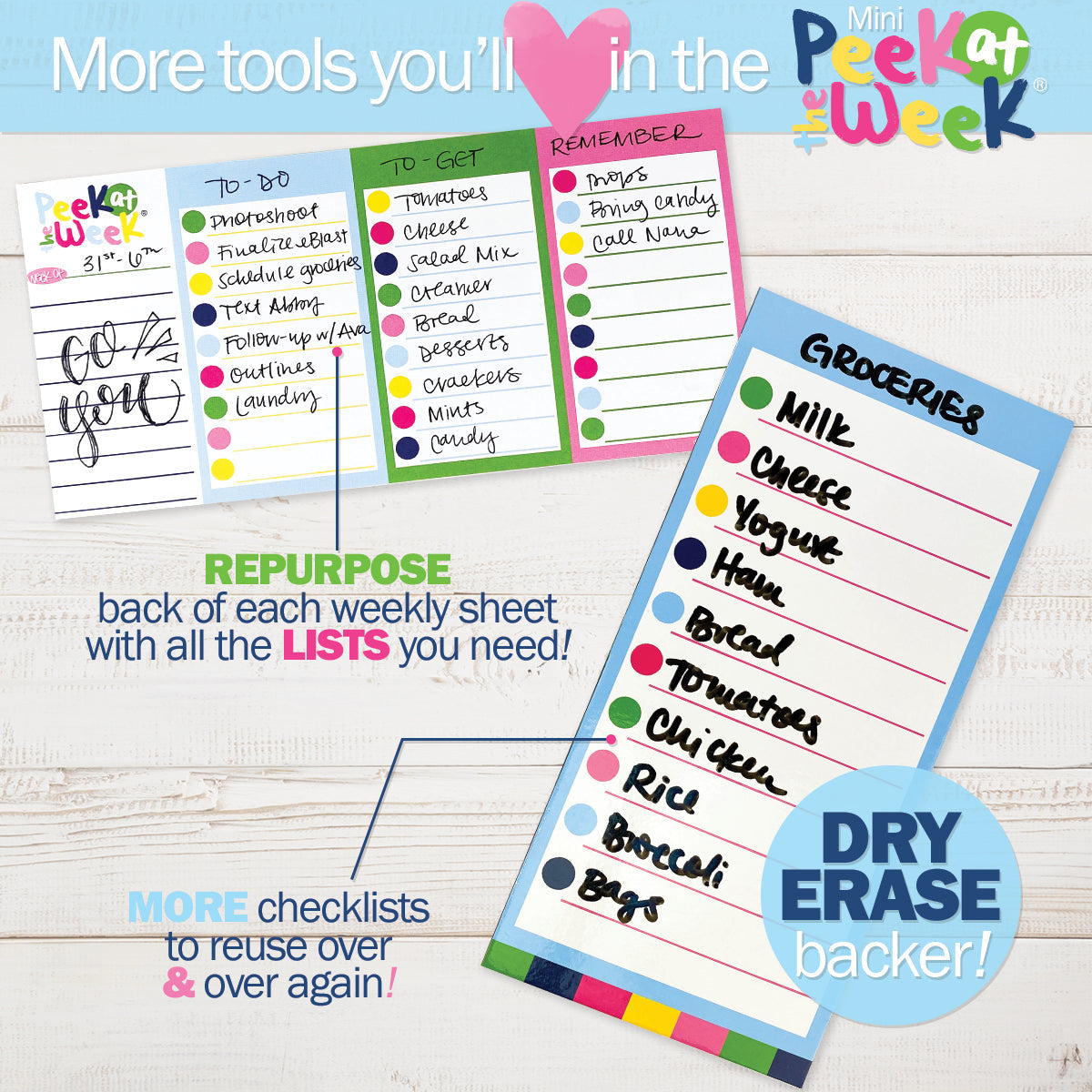 NEW! Perfect Planner Bundle | 2024-25 Reminder Binder® Planner | [2] Planner Pads, Pocket Notebook & Mini Desktop Calendar